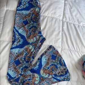 Paisley Print Flare Pants